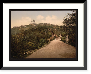 Historic Framed Print, Road and railway Turin Italy,  17-7/8" x 21-7/8"