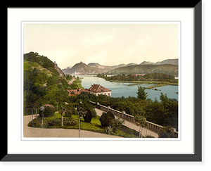 Historic Framed Print, Rolandseck and Siebengebirge the Rhine Germany,  17-7/8" x 21-7/8"