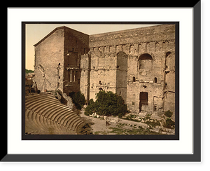 Historic Framed Print, Roman theatre Orange Provence France,  17-7/8" x 21-7/8"