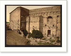 Historic Photochrom - Roman theatre Orange Provence France