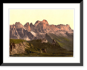 Historic Framed Print, Rosengarten Group from Schlern Tyrol Austro-Hungary,  17-7/8" x 21-7/8"