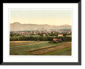 Historic Framed Print, Rosenheim general view Upper Bavaria Germany,  17-7/8" x 21-7/8"