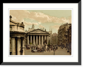 Historic Framed Print, Royal Exchange London England,  17-7/8" x 21-7/8"