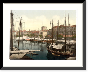 Historic Framed Print, Spalato Diocletians Palace Dalmatia Austro-Hungary,  17-7/8" x 21-7/8"