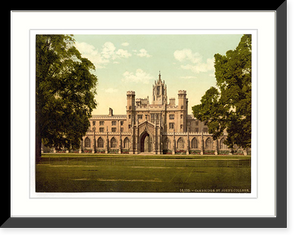 Historic Framed Print, St. Johns College Cambridge England,  17-7/8" x 21-7/8"