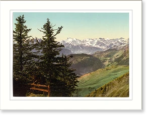 Historic Photochrom - Stanserhorn view of Mount Titlis Unterwald