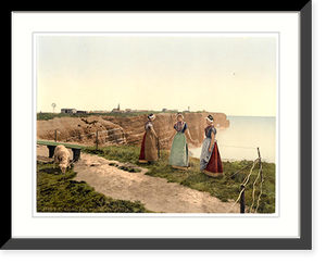 Historic Framed Print, Study of the west side Helgoland Germany,  17-7/8" x 21-7/8"