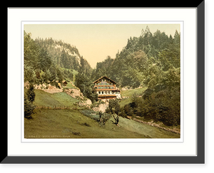 Historic Framed Print, The Summit Hotel Brunig Bernese Oberland Switzerland,  17-7/8" x 21-7/8"