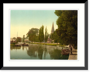 Historic Framed Print, Thorpe church and river Norwich England,  17-7/8" x 21-7/8"
