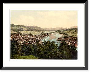 Historic Framed Print, Tolz (i.e. Bad Tolz) and Krankeheil Upper Bavaria Germany,  17-7/8" x 21-7/8"