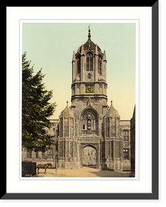 Historic Framed Print, Tom Tower Oxford England,  17-7/8" x 21-7/8"
