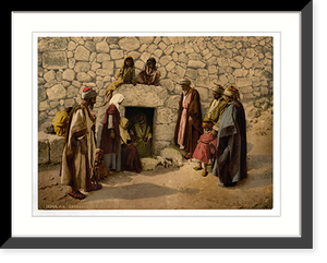 Historic Framed Print, Tomb of Lazarus Bethany Holy Land (i.e. West Bank),  17-7/8" x 21-7/8"