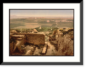 Historic Framed Print, Tombs and view of Goletta Carthage Tunisia,  17-7/8" x 21-7/8"