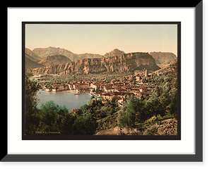 Historic Framed Print, Torbolo general view Garda Lake of Italy,  17-7/8" x 21-7/8"