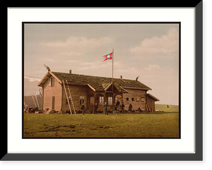 Historic Framed Print, Tourists house Spitzbergen Norway,  17-7/8" x 21-7/8"