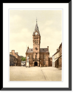 Historic Framed Print, Town Hall Annan Scotland,  17-7/8" x 21-7/8"