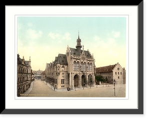 Historic Framed Print, Town hall Erfurt Thuringia Germany,  17-7/8" x 21-7/8"