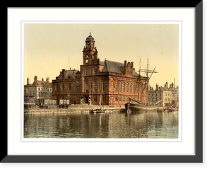 Historic Framed Print, Town Hall Yarmouth England,  17-7/8" x 21-7/8"