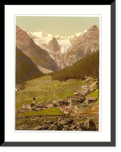 Historic Framed Print, Trafoi and Trafoi Ice Wall Tyrol Austro-Hungary,  17-7/8" x 21-7/8"