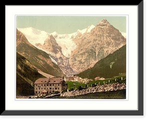 Historic Framed Print, Trafoi Hotels Bellevue (i.e. Sch&ouml;nen Aussicht) and Trafoi Tyrol Austro-Hungary,  17-7/8" x 21-7/8"
