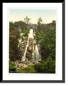 Historic Framed Print, Trusenfall near Liebenstein (i.e. Bad Liebenstein) Thuringia Germany,  17-7/8" x 21-7/8"