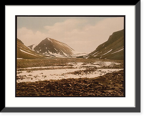 Historic Framed Print, Tverdalen at Advent Bay Spitzbergen Norway,  17-7/8" x 21-7/8"