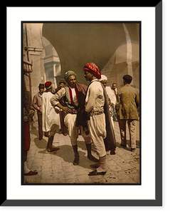 Historic Framed Print, Types of Arabs Tunis Tunisia,  17-7/8" x 21-7/8"