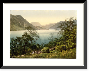 Historic Framed Print, Ullswater from Gowbarrow Park Lake District England,  17-7/8" x 21-7/8"