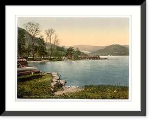 Historic Framed Print, Ullswater Howtown Pier Lake District England,  17-7/8" x 21-7/8"