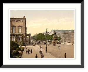 Historic Framed Print, Unter den Linden Berlin Germany,  17-7/8" x 21-7/8"
