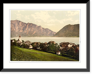 Historic Framed Print, Unterach II. Upper Austria Austro-Hungary,  17-7/8" x 21-7/8"