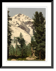 Historic Framed Print, Upper Engadine Bernina Grisons Switzerland,  17-7/8" x 21-7/8"