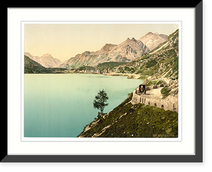 Historic Framed Print, Upper Engadine Maloja Grisons Switzerland,  17-7/8" x 21-7/8"