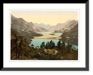 Historic Framed Print, Upper Engadine Silvaplana II. Grisons Switzerland,  17-7/8" x 21-7/8"