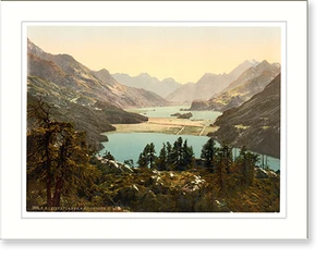 Antique Photochrom - Upper Engadine Silvaplana II. Grisons Switzerland