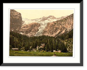 Historic Framed Print, Val di Genova Bolognini Hut Tyrol Austro-Hungary,  17-7/8" x 21-7/8"