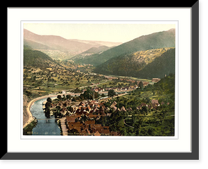 Historic Framed Print, Valley of Murg from Eberstein Baden-Baden Baden Germany,  17-7/8" x 21-7/8"