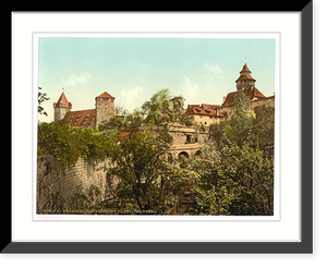 Historic Framed Print, Vestnerthor (i.e. Vestner Tor) with imperial stables Nuremberg Bavraria Germany,  17-7/8" x 21-7/8"