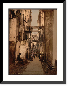 Historic Framed Print, Via Guioco della Palla San Remo Riviera,  17-7/8" x 21-7/8"