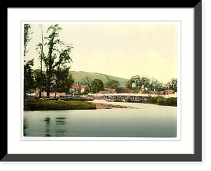 Historic Framed Print, View at Goring below the Weir London and suburbs England,  17-7/8" x 21-7/8"