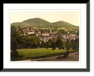 Historic Framed Print, View from the Roman Chapel Baden-Baden Baden Germany,  17-7/8" x 21-7/8"