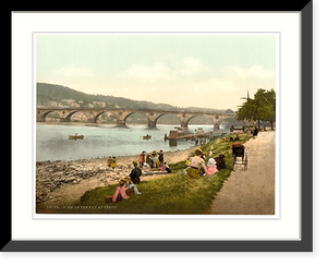 Historic Framed Print, View on the Tay Perth Scotland,  17-7/8" x 21-7/8"