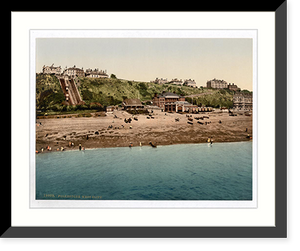 Historic Framed Print, West Cliff Folkestone England,  17-7/8" x 21-7/8"