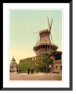 Historic Framed Print, Windmill Potsdam Berlin Germany,  17-7/8" x 21-7/8"
