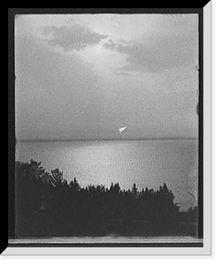 Historic Framed Print, [Hotel Champlain, early morning on Lake Champlain, Bluff Point, N.Y.],  17-7/8" x 21-7/8"