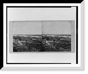 Historic Framed Print, [Aerial view of commercial district of St. Louis Missouri],  17-7/8" x 21-7/8"