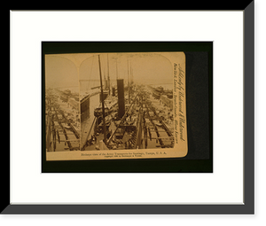 Historic Framed Print, Birdseye view of the Army transports for Santiago Tampa U.S.A.,  17-7/8" x 21-7/8"