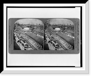 Historic Framed Print, Quincy Market and Faneuil Hall Boston Mass.,  17-7/8" x 21-7/8"