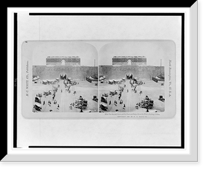 Historic Framed Print, The Second Gate and its surroundings from the Wall Peking China,  17-7/8" x 21-7/8"