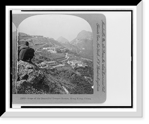 Historic Framed Print, Some of the beautiful terrace homes Hong Kong China,  17-7/8" x 21-7/8"